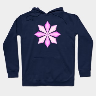 Pink frozen snowflake flowers design, version one Hoodie